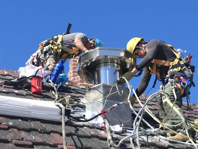 Protective chimney cap installed by Pasadena Chimney Sweep in Pasadena, CA