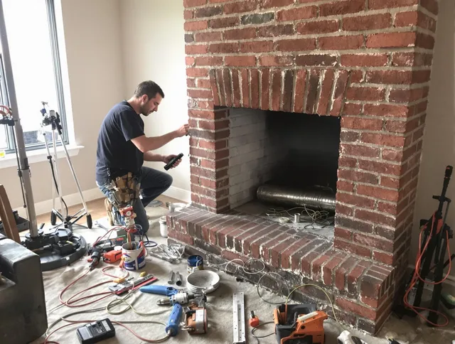 Pasadena Chimney Sweep specialist finalizing chimney liner service in Pasadena, CA