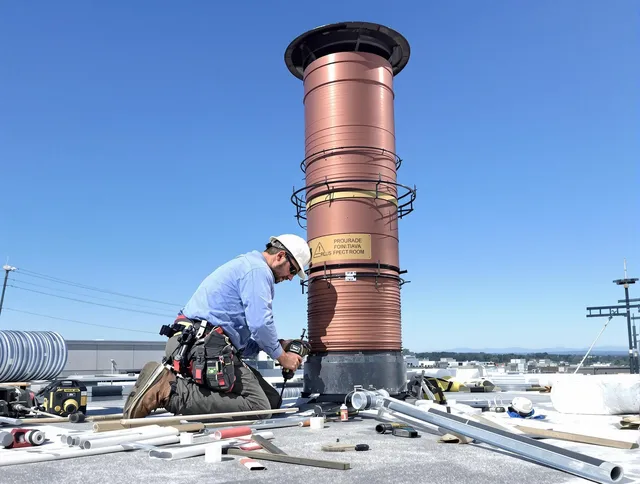 Installed chimney liner by Pasadena Chimney Sweep in Pasadena, CA
