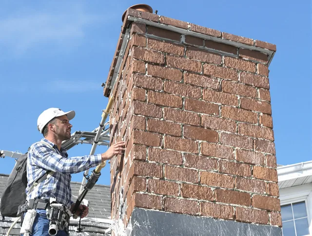 Brickwork for a chimney rebuild by Pasadena Chimney Sweep in Pasadena, CA