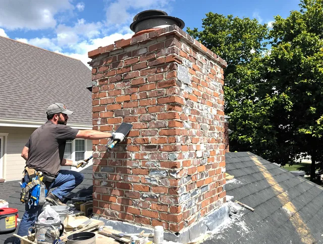 Completed chimney rebuild by Pasadena Chimney Sweep in Pasadena, CA