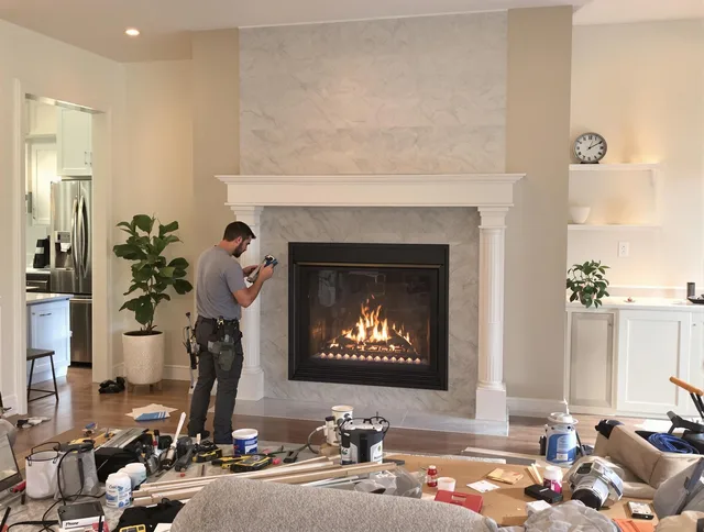 Newly installed fireplace by Pasadena Chimney Sweep in Pasadena, CA