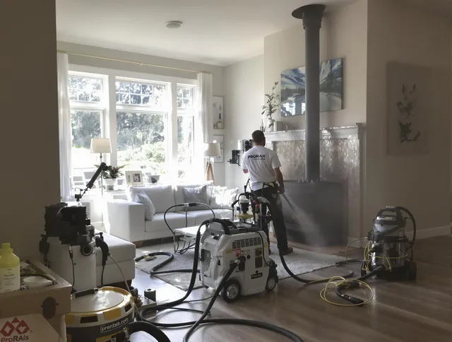 Soot removal service by Pasadena Chimney Sweep for a fireplace in Pasadena, CA